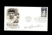 Harry Brecheen Signed 1983 FDC Babe Ruth Cache New York Yankees Autograph