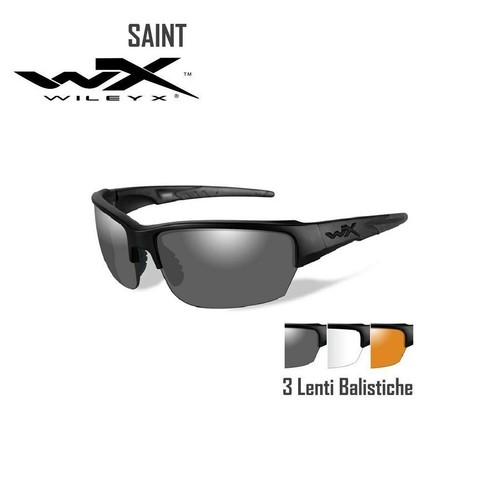 WILEY-X SAINT 06 Occhiali Tattici Protezione 3 Lenti Balistiche Antigraffio  | eBay