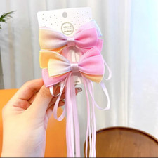 New Chinese Style Gradient Bow Tassel Hairpins Children Sweet Girls Lovely Hair