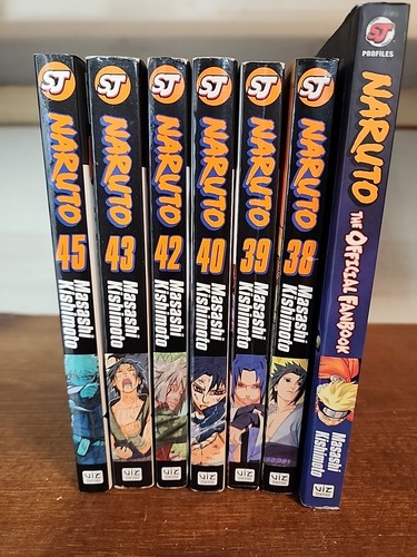 NARUTO Manga Lot 7 Graphic Novels Kishimoto Eng Volumes # 38 39 40 42 43 45 + - Bild 1 von 11