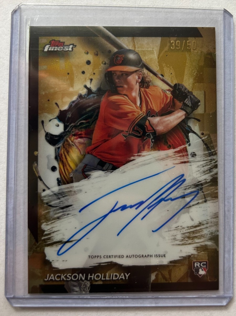 2024 Topps Finest JACKSON HOLLIDAY Auto Gold /50 Rookie RC #39/50 