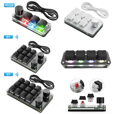 3-12Key Bluetooth Mechanical Keyboard Knob RGB USB Bluetooth Quick Copy Keyboard
