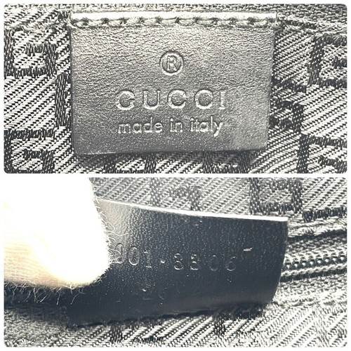 Gucci Jackie All Leather Black Silver Shoulder Hand Bag 001 3306 Authentic - Picture 13 of 13