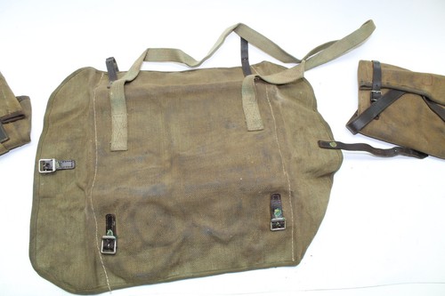 WWII British Tan Khaki cotton canvas gun cleaning kit bag w strap each E9149 - Picture 4 of 10
