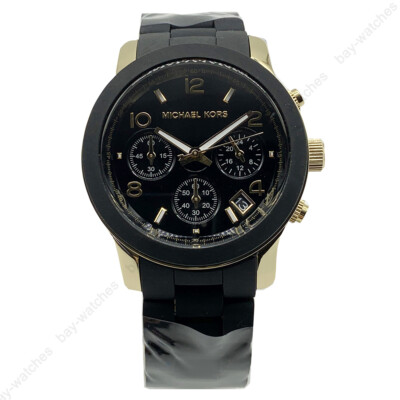 Michael Kors Runway GoldBlack Poly Chronograph Michael Kors MK5191 Women main image 4