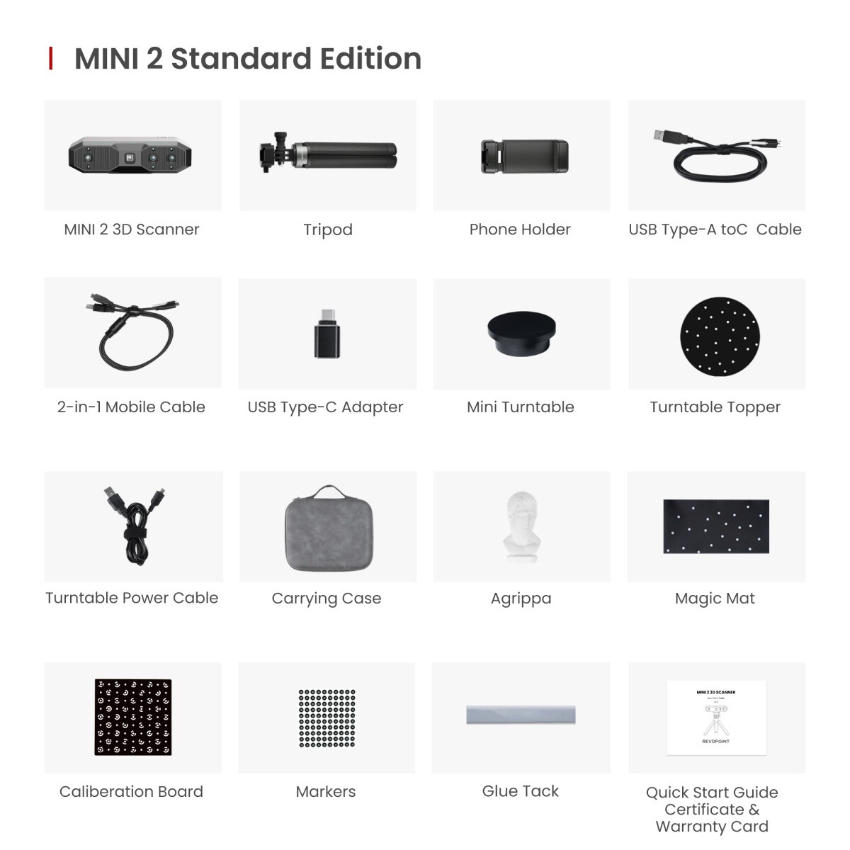Revopoint MINI 2 3D Scanner 3D Printer 0.02mm 16Fps Speed Revopoint MINI 2 3D Scanner 3D Printer 0.02mm 16Fps Speed
