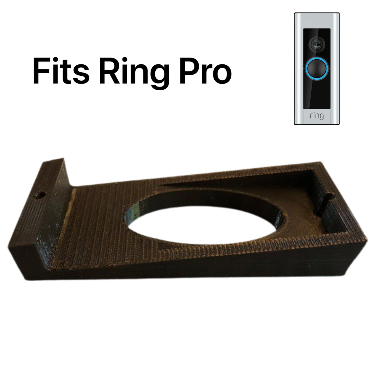 Ring Pro Doorbell Vinyl Siding Mount Angle Adjustment Mount Wedge
