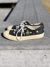 Kids Keds Shoes 5.5 Looney Tunes Marvin The Martian Black Canvas 1993