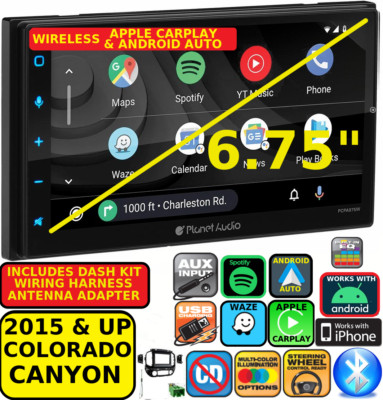 15 &UP CHEVY COLORADO GMC CANYON WIRELESS CARPLAY ANDROID AUTO NAVIGATION STEREO