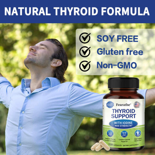 Advanced Thyroid Support Supplement mit Jod Kapseln Kostenloser Versand - Bild 9 von 13