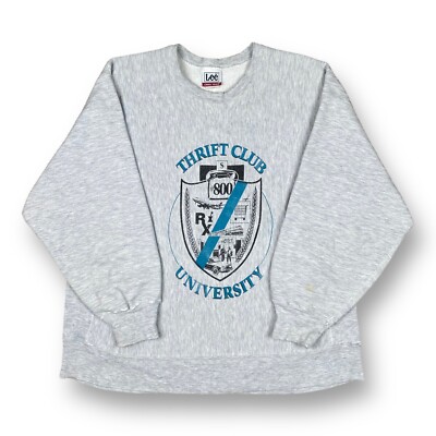 Crewneck Sweatshirt Thrift Vintage 90s Thrift Club University Parody Funny  Sweatshirt Crewneck Size XL