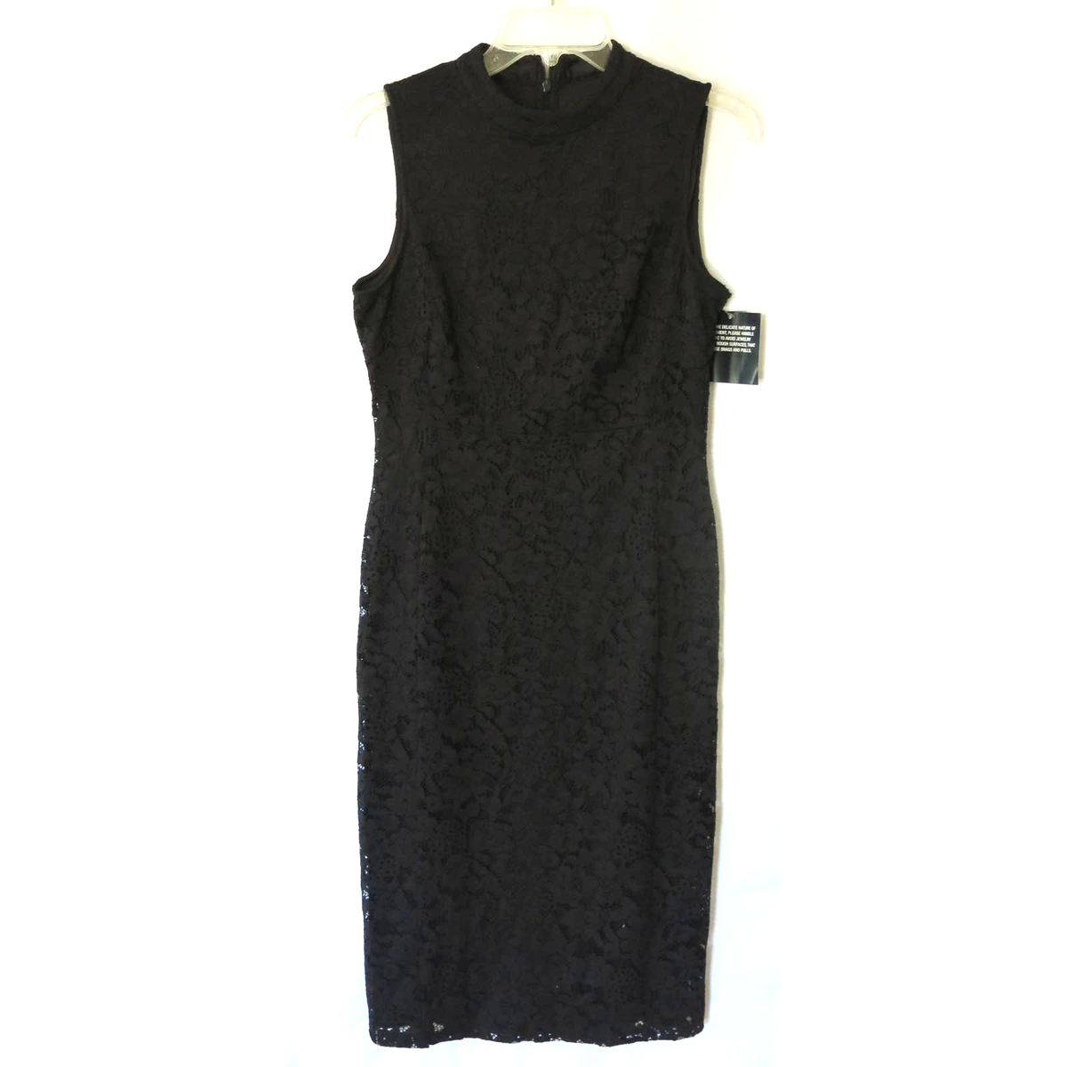 NINE WEST *NWT* Dress Size 8 Little Black Dress Lace Sheath Sleeveless  Party | eBay