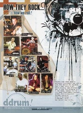 2007 Print Ad of ddrum Drum Kit w Dan Konopka, John Boecklin, De'Mar Hamilton