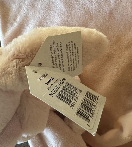 Jellycat Bashful Blush Bunny Pink Plush Lovey With 14" x 14" Blanket Easter - 第 5/5 張圖片