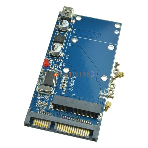 mSATA SSD Female To 2.5" 7+15 Pin SATA Male Mini USB 5pin Converter Card - Picture 3 of 6
