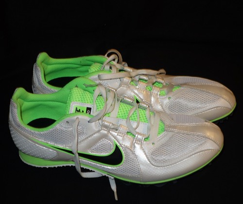 neon green track spikes
