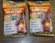 LOT 2 Hot Hands Stick-On ADHESIVE BODY WARMER Toe Warmer Hand Warmer Value Pack