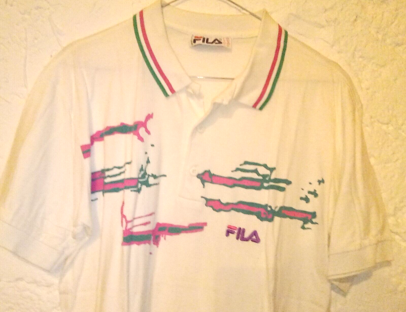 FILA Vintage 80 90s BORIS BECKER Maglia Tennis Shirt Trikot Made in Italy 48 M