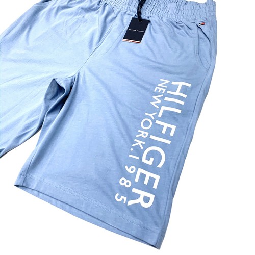 Tommy Hilfiger Men's 1985 Logo Cotton Shorts In Faded Denim - Picture 6 of 10