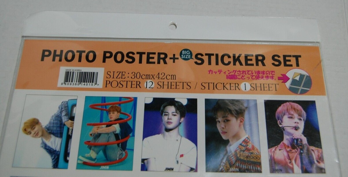 BTS JIMIN Photo Poster + Sticker Set Made in Korea Big Size | eBay