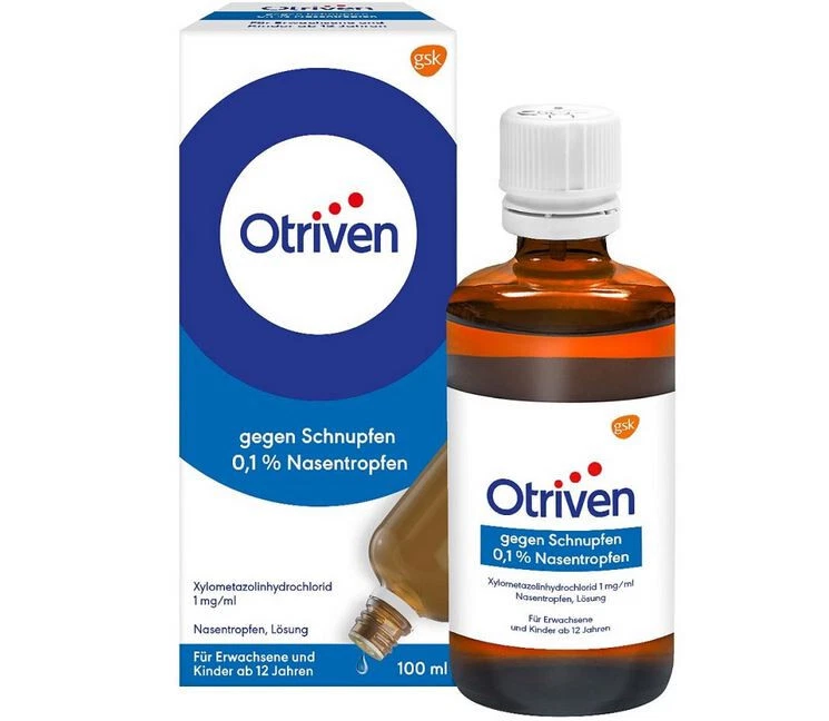 GLAXOSMITHKLINE CONSUMER HEALTHCARE 3x OTRIVEN 0,1% Nasentropfen für Erwachsene und Schulkinder 100 ml ,PZN 753722
