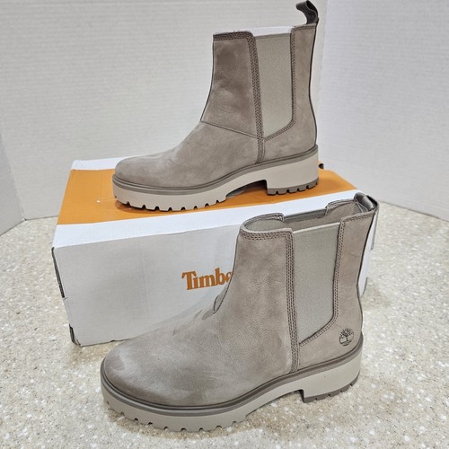 Timberland Carnaby Cool Chelsea Boots Brown Tan Heel Ankle Bootie Women's Sz 7.5 - Picture 3 of 11