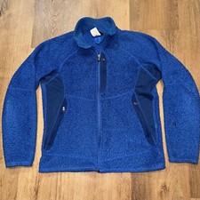 Patagonia Jacket Fleece Regulator R2 Blue Deep Pile Zip Vintage Mens MEDIUM