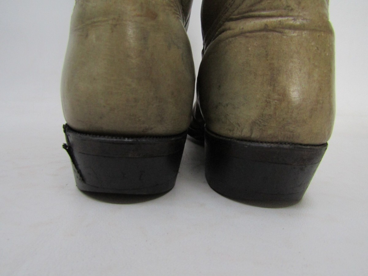 Boulet Mens Size 8 EEE Beige All Leather Buckaroo Western  display picture 1