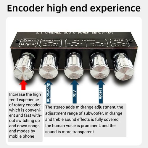 ZK-MT21S 5.1 Bluetooth-Compatible Digital Amplifier Board Stereo Amp DC 12-24V - Picture 7 of 11