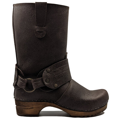 Sanita 'Mohawk' Danish Clog Boots in Antique Brown (Art:452203) - Wooden