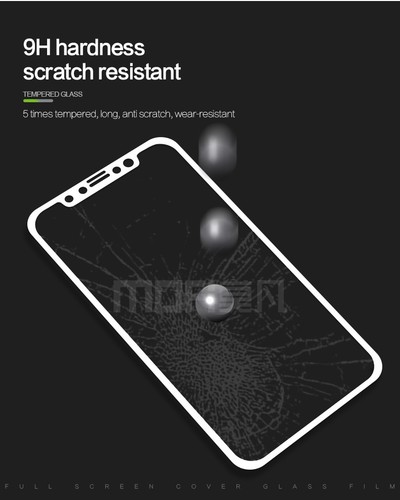 3X PROTECTOR DE PANTALLA DE BORDE SUAVE VIDRIO TEMPLADO DE COBERTURA COMPLETA APPLE IPHONE X - Imagen 2 de 6