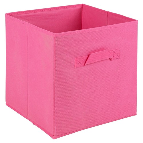 Boîtes de rangement non tissées cube pliable jouets enfants poignées de transport panier organiser - Photo 9/13