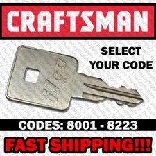 Craftsman 8049 Replacement Toolbox Key llave