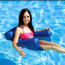 ON SALE!! Inflatable Swimming Pool Chair Float Floating Recliner Lounge Bed