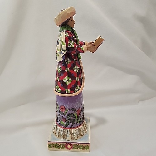 JIM SHORE Here We Come A-wand'ring So Fair to Be Seen WOMAN CAROLER FIGURINE - Picture 7 of 22
