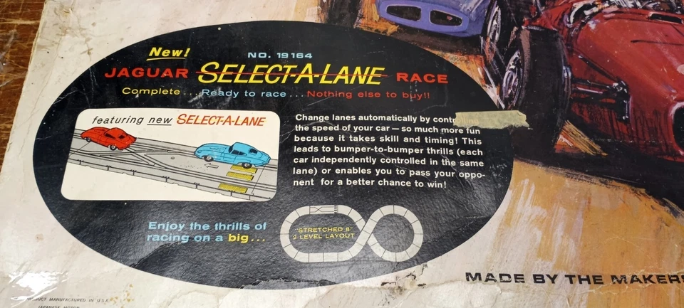 Raro Juego de Coche Ranura Gilbert 19164 American Flyer Auto Rama Jaguar Selecciona un Coche Ranura De Colección Foto 2 de 4