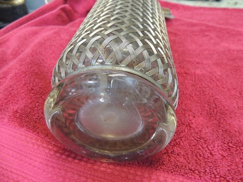 1930s Vintage Art Deco 'Sparkles' Wire Mesh UK made Glass Soda Siphon + chargers - Picture 8 of 11