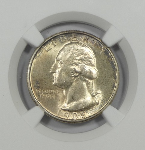 Cuarto de dólar Washington 1935-S certificado NGC MS 64 plata 25c - Imagen 2 de 4