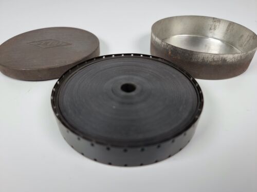 Vintage SELO Metal Movie Film Cassette Metal Case With 16mm Celluloid Film Roll - Bild 5 von 14