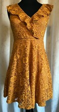 S Forever 21 Mango Floral Lace Ruffle Femme Autumn Classic Mini Dress