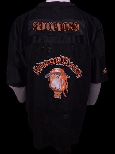 Camiseta de fútbol de malla negra Snoop Dogg Clothing Company talla XL vintage rara - Imagen 3 de 13