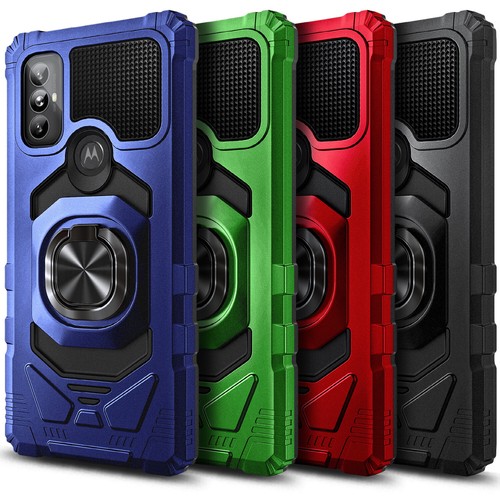 For Motorola Moto G Power 2022 Case Shockproof Ring Stand Cover + Tempered Glass - 第 1/31 張圖片