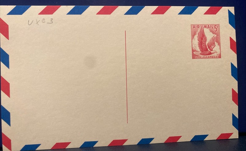 US Mint Airmail 5 cent Postal Card  Eagle UXC3 new, not posted CV High!