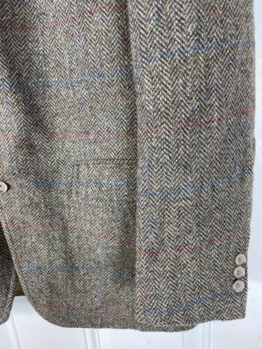 J. Cappotto sportivo uomo Press Harris tweed plymout taglia 43R multicolore spina di pesce - Foto 3 di 11