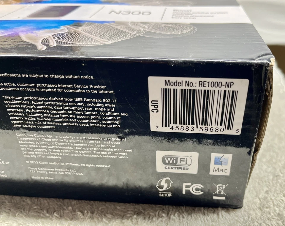 Cisco Linksys N300 Wireless-N Range Extender Wifi Booster N 300 - Image 2 of 4