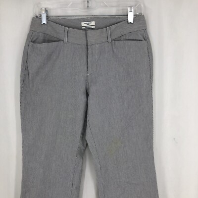 Dockers Metro Pants Mid Rise Curvy Blue Railroad Pin Stripe Trousers  Petite