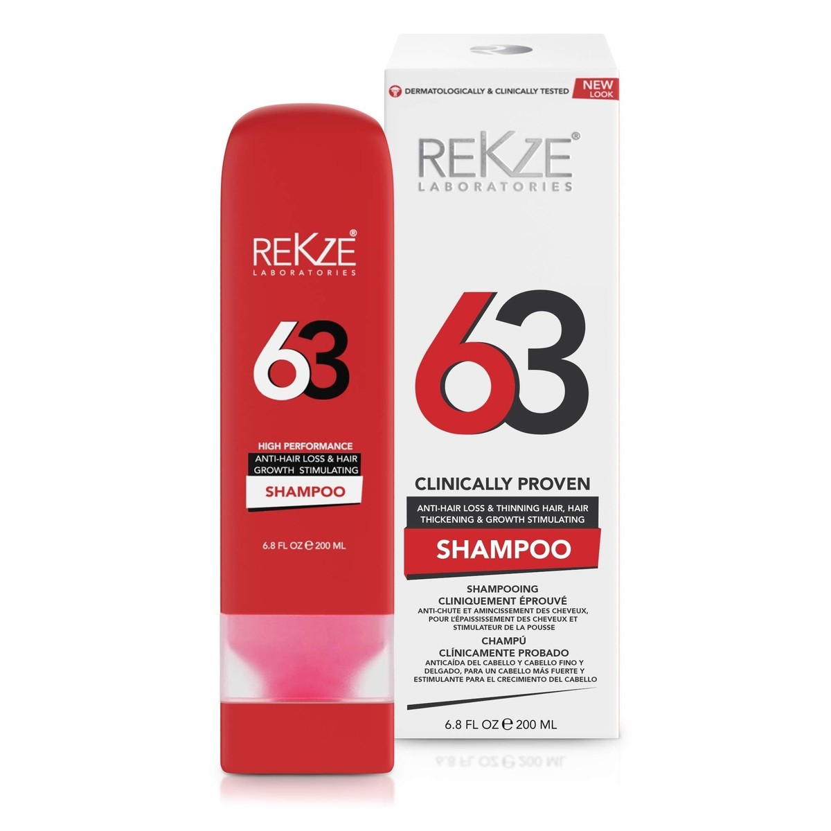 63 Hair Growth Shampoo – Clinically Proven Extra Strength Formula