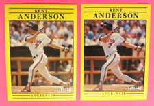 2 - 1991 Fleer, California Angels - KENT ANDERSON
