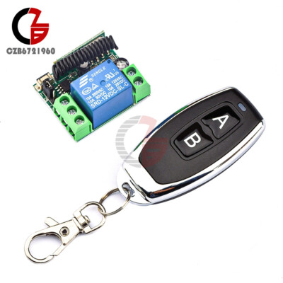 DC 12V 10A 2ch Switch Relay Receiver Transmitter+Wireless 433mhz Remote Control