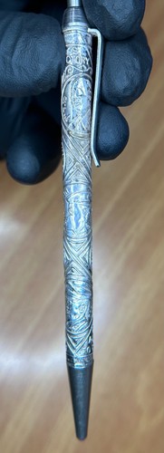 Antica penna argento sterling Judaica record di vittoria di sei giorni di Israele - Foto 9 di 18